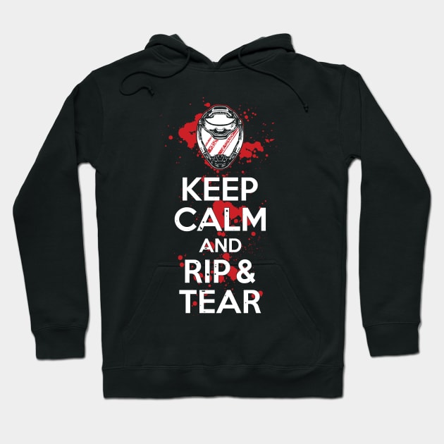 Keep Calm and RIP & TEAR (modern) Hoodie by DCLawrenceUK